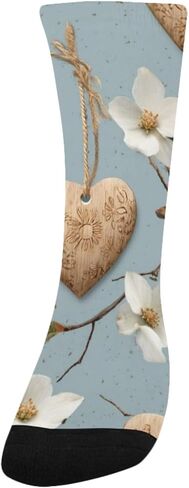 Art Rustic Hearts Hiking Socks - Toddler Boys & Girls Warm Thick Thermal Winter Crew Socks for School, Daily Wear & Outdoor Activities in Saudi Arabia