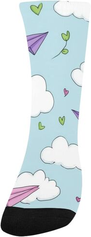 Cloud Heart Vines Green Hiking Socks - Toddler Boys & Girls Warm Thick Thermal Winter Crew Socks for School, Daily Wear & Outdoor Activities in Kuwait