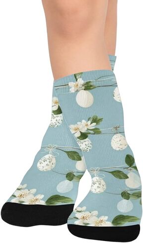 Pastel Eggs Blue Hiking Socks - Toddler Boys & Girls Warm Thick Thermal Winter Crew Socks for School, Daily Wear & Outdoor Activities in Saudi Arabia