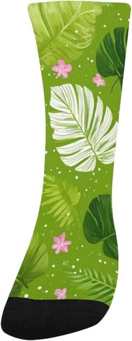 Jungle Floral Motif Hiking Socks - Toddler Boys & Girls Warm Thick Thermal Winter Crew Socks for School, Daily Wear & Outdoor Activities in Saudi Arabia