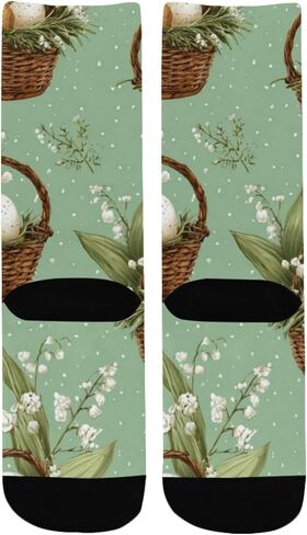 Easter Egg Basket Hiking Socks - Toddler Boys & Girls Warm Thick Thermal Winter Crew Socks for School, Daily Wear & Outdoor Activities in Saudi Arabia