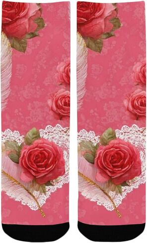 Vintage Heart Bloom Hiking Socks - Toddler Boys & Girls Warm Thick Thermal Winter Crew Socks for School, Daily Wear & Outdoor Activities in Saudi Arabia