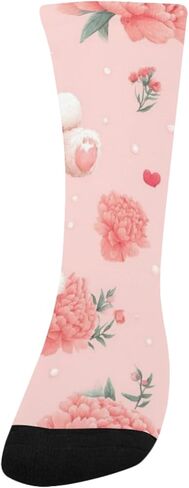 جوارب Teddy Peony Love Pink للمشي لمسافات طويلة - جوارب شتوية حرارية سميكة دافئة للأولاد والبنات للمدرسة، والارتداء اليومي والأنشطة الخارجية in Saudi Arabia