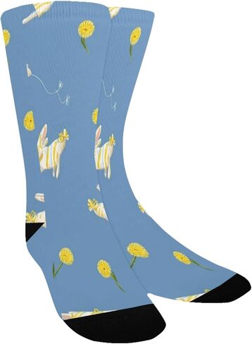 Dandelion Bunny Blue Hiking Socks - Toddler Boys & Girls Warm Thick Thermal Winter Crew Socks for School, Daily Wear & Outdoor Activities in Kuwait