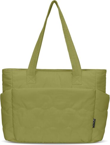 Hynes Eagle Tote Bag for Women Quilted Travel Bag Lightweight Puffer Tote Shoulder Handbag with Compartments Work/Gym/Teacher in Kuwait