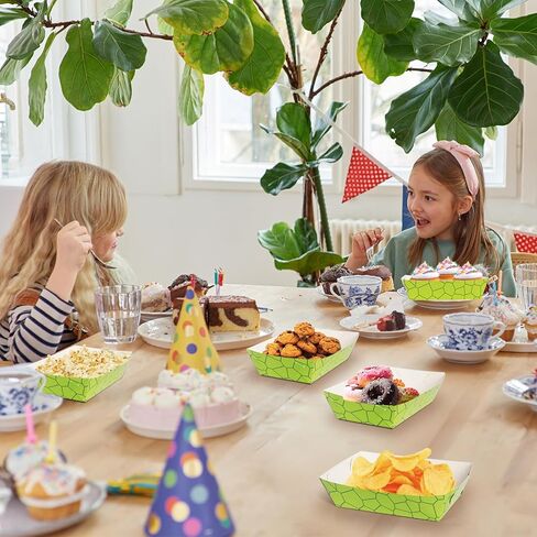 50 عبوة من صواني الطعام لحفلات السلحفاة، لوازم حفلات أعياد الميلاد، صواني ناتشو تحت عنوان السلحفاة، حاملات من الورق المقوى، صواني تقديم يمكن التخلص منها in Kuwait