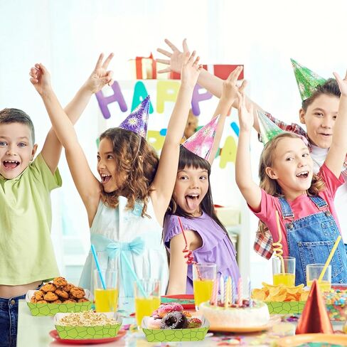 50 عبوة من صواني الطعام لحفلات السلحفاة، لوازم حفلات أعياد الميلاد، صواني ناتشو تحت عنوان السلحفاة، حاملات من الورق المقوى، صواني تقديم يمكن التخلص منها in Kuwait