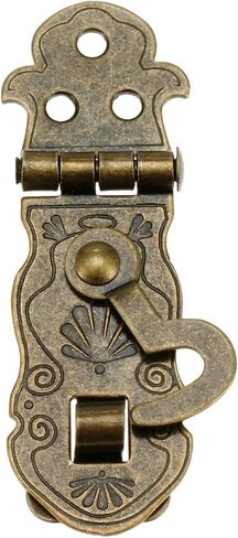 مزلاج قفل صندوق خشبي تبديل قفل العتيقة صندوق برونزي أبازيم مزلاج المشبك نمط منحوتة زهرة كتاب قفل لهجة برونزية in Kuwait