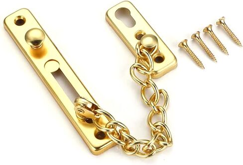 قفل سلسلة مضاد للسرقة، قفل باب، سلسلة أمان، قفل أمان منزلي، قفل حماية بإبزيم (فضي) in Kuwait