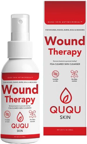 بخاخ شفاء البشرة للإسعافات الأولية من QUQU - طبيعي وغير سام مع درجة حموضة متوازنة، بدون لسعة، خالي من الكحول | للبشرة الحساسة أو المعرضة للاحمرار (3.8 أونصة سائلة) in Kuwait
