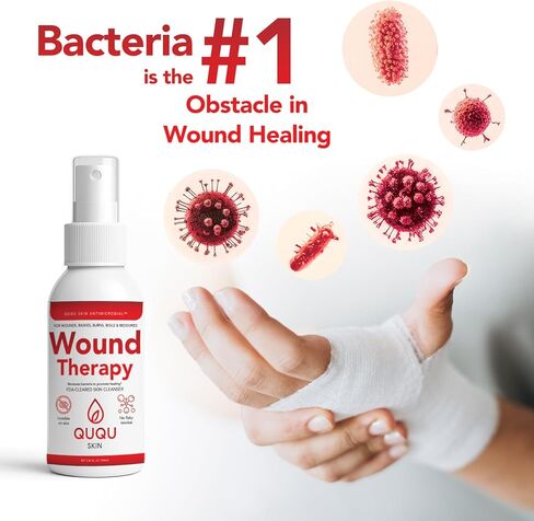 بخاخ شفاء البشرة للإسعافات الأولية من QUQU - طبيعي وغير سام مع درجة حموضة متوازنة، بدون لسعة، خالي من الكحول | للبشرة الحساسة أو المعرضة للاحمرار (3.8 أونصة سائلة) in Kuwait