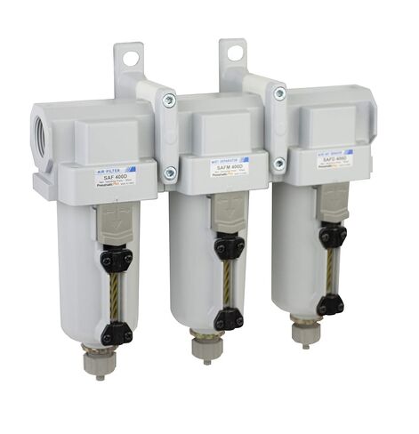 PneumaticPlus SAFU460-N04D-MEP Air Particulate (10 µm), Oil Removing (0.1 µm), Coalescing (0.01 µm) Filter Combo, 1/2" NPT, Metal Bowl w/Auto Drain in Saudi Arabia