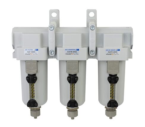 PneumaticPlus SAFU460-N04D-MEP Air Particulate (10 µm), Oil Removing (0.1 µm), Coalescing (0.01 µm) Filter Combo, 1/2" NPT, Metal Bowl w/Auto Drain in Saudi Arabia