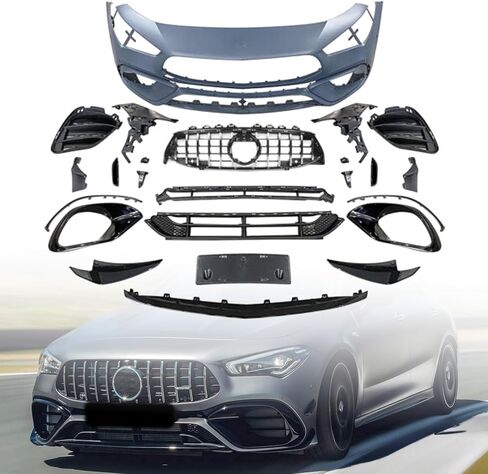 Front Bumper Cover Replacement for 2017 2018 2019 2020 Mercedes-Benz E300 E350 E400 E450，For Models Without Luxury and AMG Styling Package # 2138852700 with parking sensor hole in Saudi Arabia