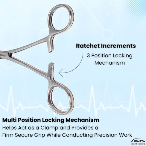 2 Piece Curved & Straight 8" Hemostat Set, Stainless Steel Locking Tweezer Clamps - Ideal Hemostats for Nurses, Fishing Forceps, Crafts and Hobby in Kuwait