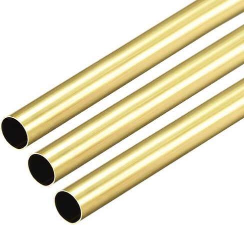 3Pcs Seamless Brass Round Tubing 1mm to 10mm OD 0.2mm ID 300mm Length(4mm OD) in Kuwait