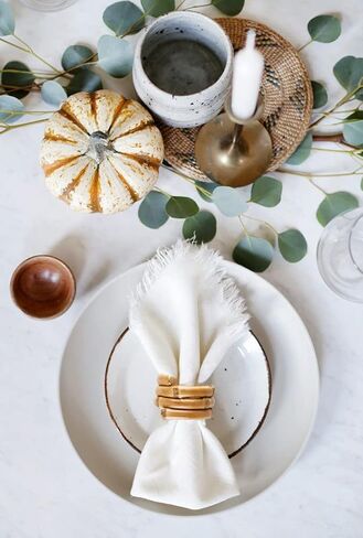 مجموعة حلقات مناديل الخيزران الطبيعية المكونة من 6 قطع، حلقات حامل مناديل الروطان المصنوعة يدويًا لتزيين طاولة الطعام الصيفية لعيد الأب لحفلات الزفاف والولائم والعيد وعيد الميلاد وديكور حفلات أعياد الميلاد in Kuwait