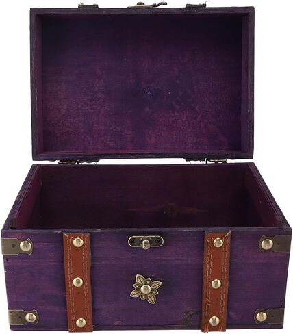 Jewelry Organizer Box Chest Vintage Wooden Decorative Storage Retro Jewelry Storage Box,Decorative Treasure Chest for Jewellery Toy Halloween Bedroom Decor 8.54x5.91x5.12in (Green) in Saudi Arabia