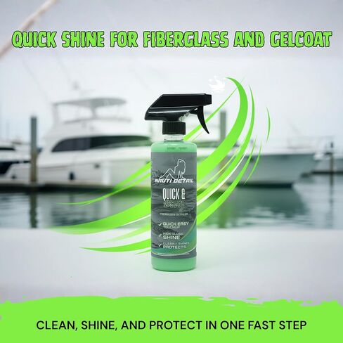 Quick & Easy Fiberglass & Gelcoat Cleaner | High Gloss Shine, Protective Spray for Boats, Yachts & Marine Surfaces – Instant Cleaning & Polishing Solution. in Saudi Arabia