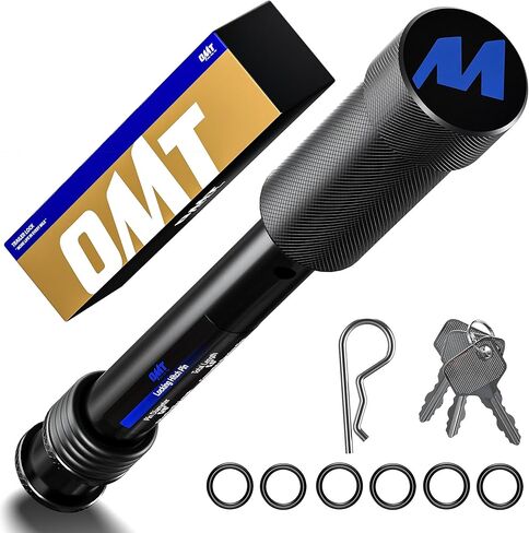Orion Motor Tech Locking Hitch Pin, Fits 2" Receiver with 5/8" Diameter Hitch Pin Lock, Anti-Theft Steel Hitch Pin Lock with Key for Class III IV Hitches, Anti-Rattle Trailer Hitch Pin with O-Rings in Saudi Arabia