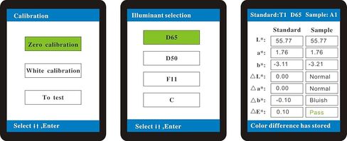 Professional Colorimeter Color Reader JZ-350 Color Difference Meter 45/0 8mm L*a*b* L*C*H* XYZ D65 D50 F11 C Free Color Software in Kuwait
