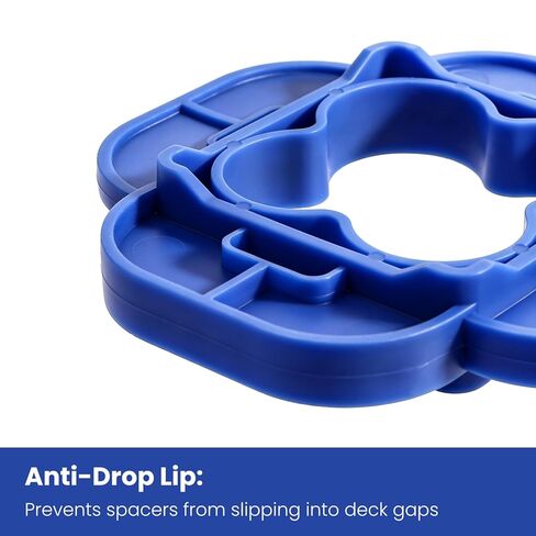 Elsjoy 24 Pack 4-in-1 Deck Spacer Tools (5/32", 3/16", 1/4", 5/16"), Blue Deck Board Spacers for Composite, PVC, Hardwood & Pressure Treated Decking Board in Saudi Arabia