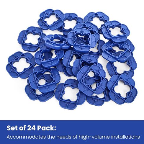Elsjoy 24 Pack 4-in-1 Deck Spacer Tools (5/32", 3/16", 1/4", 5/16"), Blue Deck Board Spacers for Composite, PVC, Hardwood & Pressure Treated Decking Board in Saudi Arabia