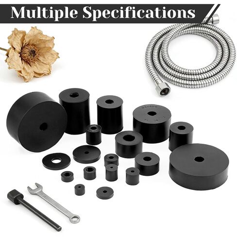 8 PCS Multi Purpose Rubber Spacer, 1-9/16" OD x 1/2" ID x 3/5" Thickness Rubber Washers for Screws, Anti Vibration Pads for Bolts, Car, Boat, Home (40 * 12 * 15mm) in Kuwait