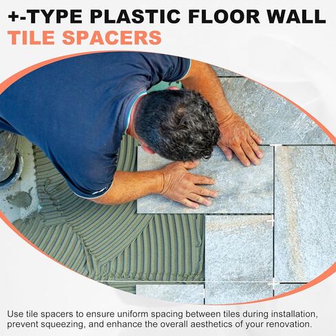 PATIKIL 3/64" 1mm Cross Tile Spacers,2000 Pcs Suit 1 mm Plastic Floor Wall Hexagonal Tile Spacers for Floor Wall Spacing Paving Tiling Installation Leveling Laying, White in Saudi Arabia