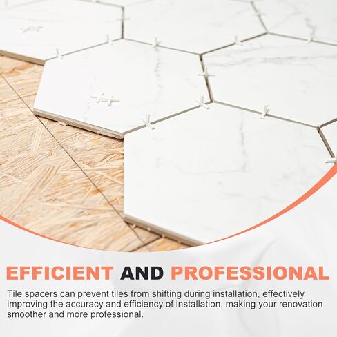 PATIKIL 3/64" 1mm Cross Tile Spacers,2000 Pcs Suit 1 mm Plastic Floor Wall Hexagonal Tile Spacers for Floor Wall Spacing Paving Tiling Installation Leveling Laying, White in Saudi Arabia