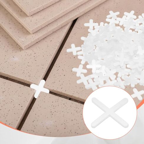 PATIKIL 3/64" 1mm Cross Tile Spacers,2000 Pcs Suit 1 mm Plastic Floor Wall Hexagonal Tile Spacers for Floor Wall Spacing Paving Tiling Installation Leveling Laying, White in Saudi Arabia