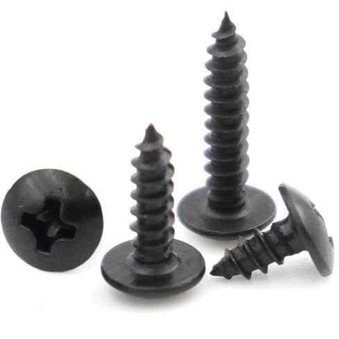 Black Carbon Steel M2.6 5/6/8/10mm Cross Head Head Self Tapping Screws 100Pcs(5mm) in Saudi Arabia