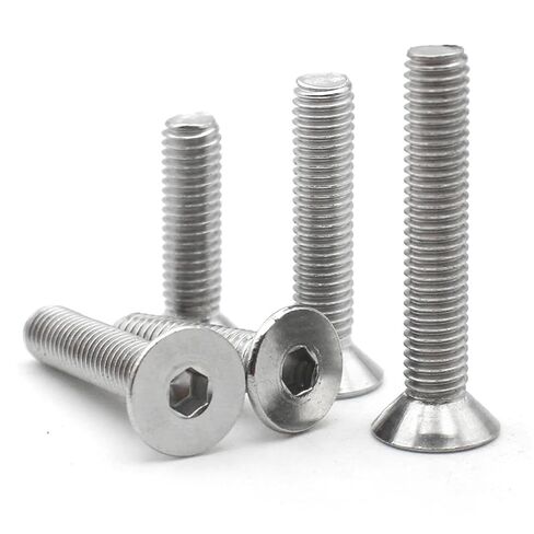 M5 6/8/10-100mm 304 Stainless Steel Hexagon Socket Flat Countersunk Head Allen Bolts Screw 10Pcs(18mm) in Saudi Arabia