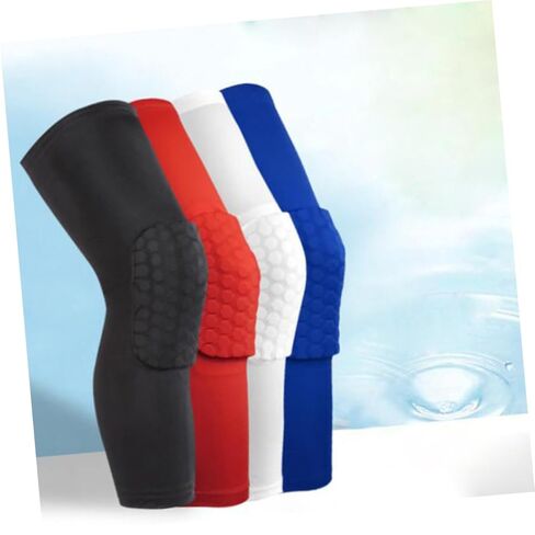 BESTonZON وسادات كرة القدم الرياضية القابلة للتنفس وكرة السلة على شكل قرص العسل وأكمام الساق Acl دعامة الركبة وأكمام ضاغطة للفخذ ودعم الركبة والحماية in Saudi Arabia