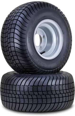 WANDA Golf Cart Tire Wheel Assembly 215/60-8 4-Ply with 4 Lugs on 4" PCD Silver Rim,SET 2 in Saudi Arabia