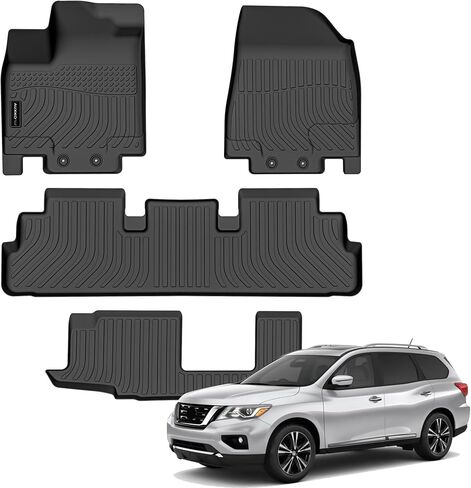 Auxko All Weather Floor Mats for Nissan Frontier 2008-2021 All Season TPE Accessories Guard Odorless Anti-Slip Floor Liners for Nissan Frontier 2008-2021 in Kuwait