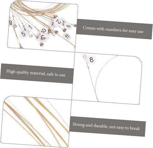 16pcs Lyre Replacement Strings Lyre Strings Full Set Harp Music Instrument Accessories in Saudi Arabia