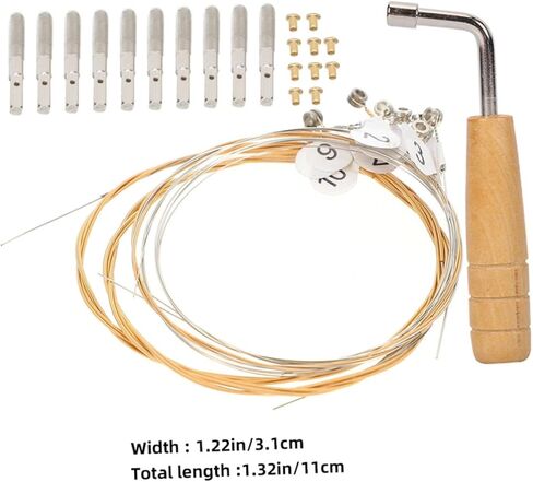 Toddmomy Lyre Harp String Tuning Wrench Kit 21pcs Lyre Strings Harp Accessories Easy Replacement in Saudi Arabia