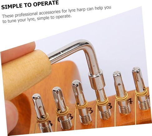 Toddmomy Lyre Harp String Tuning Wrench Kit 21pcs Lyre Strings Harp Accessories Easy Replacement in Saudi Arabia