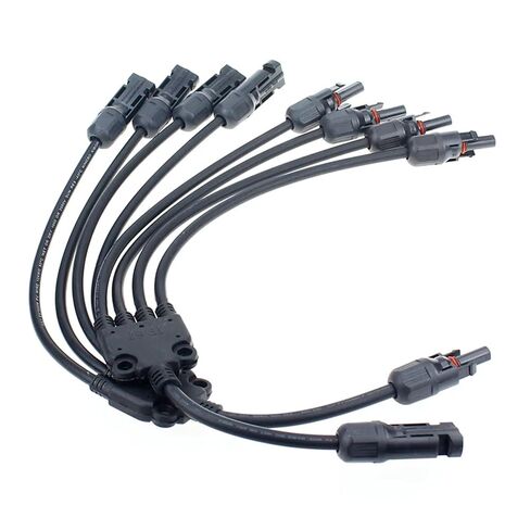 fengpeng 2Y 3Y 4Y Solar photovoltaic Panel Adaptor Cable Connector Y Type Five Way Plug Parallel Connection of Battery Plate Assembly(1Pair 4 in 1 Adapter) in Saudi Arabia