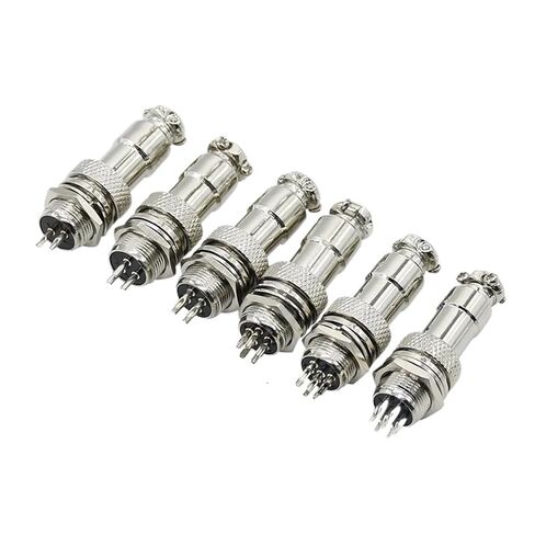 fengpeng 5/10/20Set GX12 2 3 4 5 6 7Pin Docking Aviation Plug Socket Waterproof Circular Connector(10Sets (Male Female),6p) in Saudi Arabia