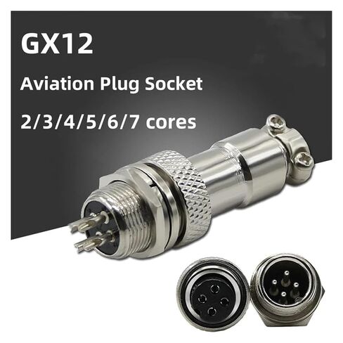 fengpeng 5/10/20Set GX12 2 3 4 5 6 7Pin Docking Aviation Plug Socket Waterproof Circular Connector(10Sets (Male Female),6p) in Saudi Arabia