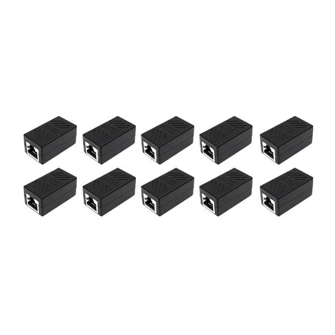 fengpeng 5/10/20Pcs RJ45 Coupler Ethernet Cable LAN Connector Cat7 Cat6 Cat5e Extender Adapter Female to(20pcs) in Saudi Arabia