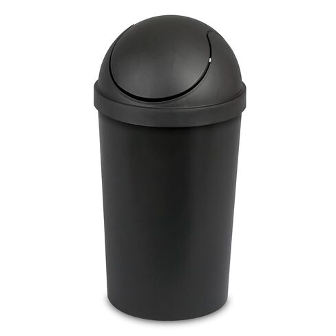 Bathroom Trash Can, 3 Gallon Small Plastic Garbage Bucket Bin with Swing Top Lid, Black in Saudi Arabia
