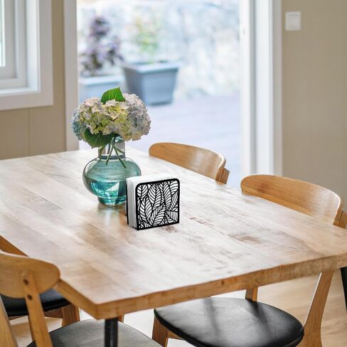 Sunflower and Butterfly Decorative Black Metal Napkin Holder for Table, 4.9" x 4.9" x 1.9" Standing Napkin Holder for Home Kitchen Restaurant Picnic Party Coffee Bar Dining Room in Saudi Arabia