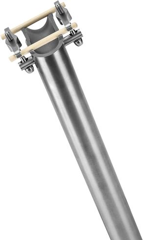 TIBROMTACK Titanium Bike Seatpost 400mm | Ultra-Lightweight | MTB/Road Bike Compatible | Durable 3D Forged Alloy Clamp | Anti-Rust Spline Design in Kuwait