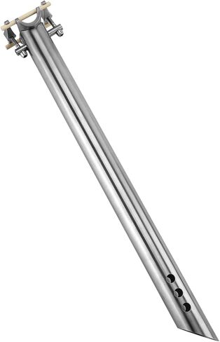 TIBROMTACK Titanium Bike Seatpost 400mm | Ultra-Lightweight | MTB/Road Bike Compatible | Durable 3D Forged Alloy Clamp | Anti-Rust Spline Design in Kuwait