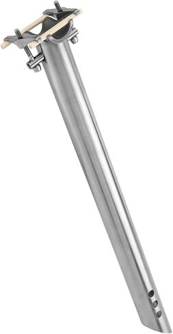TIBROMTACK Titanium Bike Seatpost 400mm | Ultra-Lightweight | MTB/Road Bike Compatible | Durable 3D Forged Alloy Clamp | Anti-Rust Spline Design in Kuwait