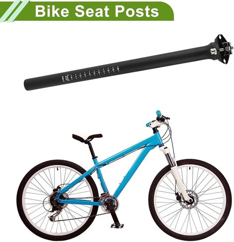 Universal 25.4x400mm Carbon Fiber Pattern Matte Black Bike Seat Posts Shock Absorbing Bike Saddle Post Seat Tube Carbon Fiber 1 Pc in Saudi Arabia