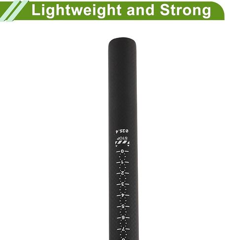Universal 25.4x400mm Carbon Fiber Pattern Matte Black Bike Seat Posts Shock Absorbing Bike Saddle Post Seat Tube Carbon Fiber 1 Pc in Saudi Arabia